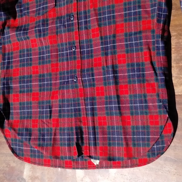Pendleton Virgin Wool Plaid Vintage Long Sleeve Long - Picture 5 of 11